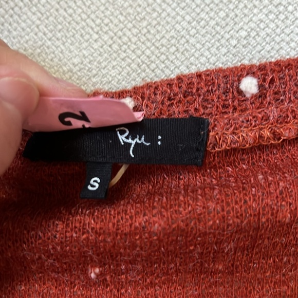 RYU Ruffle & Pearls Rust Sweater 🎃 - Picture 5 of 6